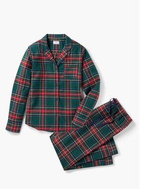 Petite Plume Kensington Tartan Cotton Twill Pajamas